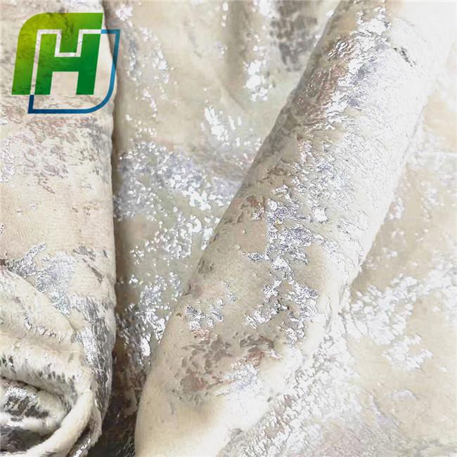 Sliver printing cushion velvet fabric