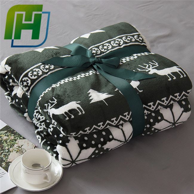 Green christmas blanket