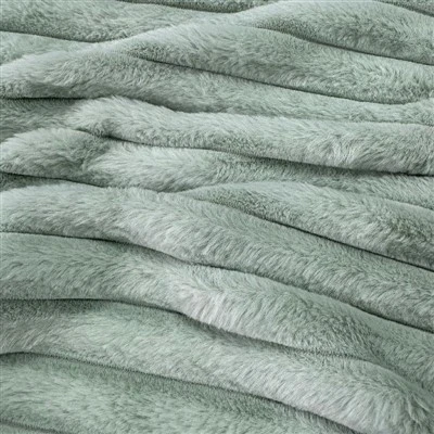 Fabraic fionnaidh faux coinín striped